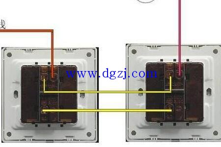 
        	雙控開關(guān)接線圖,雙控開關(guān)什么牌子好 
雙控開關(guān)怎么接線？ 
1、雙控開關(guān)接線柱一般標(biāo)有＂L＂，＂L1＂，＂L2＂。當(dāng)L端進(jìn)線時，L1和L2有一端和L接通，按動開關(guān)后，L1和L2的另一端和L接通