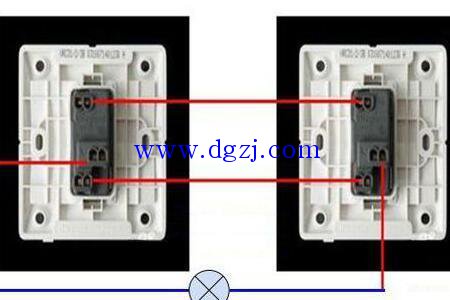 
        	單開雙控開關(guān)的接法?雙控和單控開關(guān)原理 
單開雙控開關(guān)的接法 
1、單聯(lián)雙控開關(guān)簡單來說就是兩個單刀雙擲開關(guān)串聯(lián)起來之后再次接上電路。 
2、每個單刀雙擲開關(guān)有三個接線端，分別連接兩個觸點和一個刀