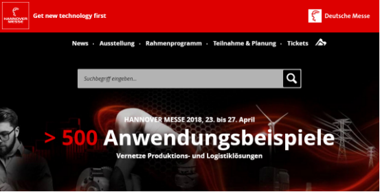 
	2018年4月23日-27日，一年一度的漢諾威工業(yè)博覽會(huì)將在德國(guó)開(kāi)幕。作為當(dāng)今世界上規(guī)模最大的國(guó)際工業(yè)盛會(huì)，每一年的漢諾威工業(yè)博覽會(huì)都吸引了大批全球頂級(jí)企業(yè)參展，它不僅會(huì)展示全球最前沿的新產(chǎn)品、新技術(shù)，更在深度探尋挖掘這些新產(chǎn)品、新技術(shù)誕生背后的工業(yè)模式和制造理念