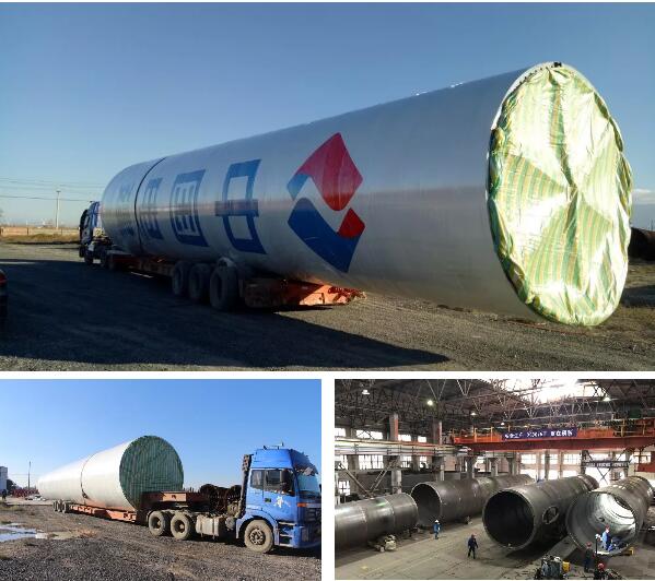  　　9月26日，由水工機(jī)械總廠新疆恒合公司承制的中國電建新能源新疆(風(fēng)光柴儲)榮和配電網(wǎng)工程風(fēng)電塔筒制作項目首批筒體順利發(fā)貨。

　　
　　該項目北側(cè)緊鄰G219國道，距離葉城380km，交通較便利